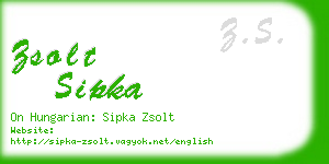 zsolt sipka business card